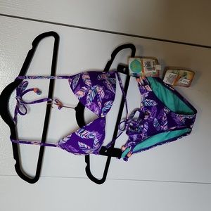Hobie plumes feather purple bikini